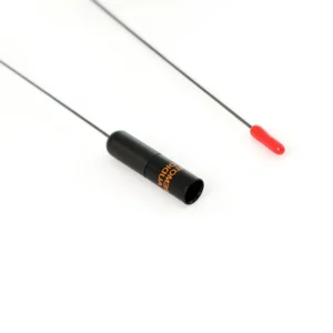Remote Audio Lav Snake: Lav Snake's red tip and connector end.