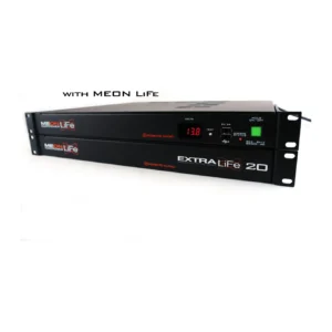 Remote Audio Meon Extra LiFe 20 Battery Module: The module racked beneath a Meon LiFe.