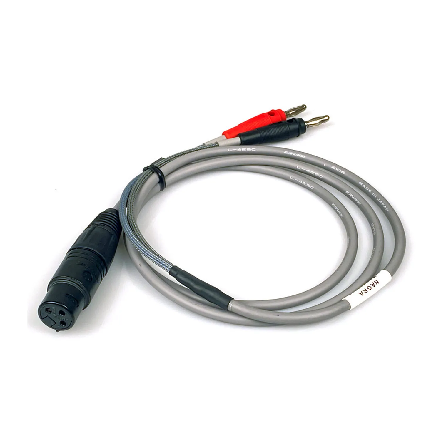 Remote Audio NAGMIXB Mono Nagra XLR Input Cable: The XLR3F and the two banana plugs.