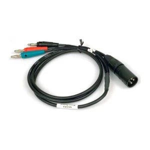 Remote Audio NAGMOBX Mono Nagra XLR Output Cable: The three banana plugs and the XLR3M.
