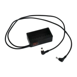 Remote Audio NPADCL33Y NP-1 DC Battery Adapter: The NP-1 battery cup with its two right-angle coaxial plugs.