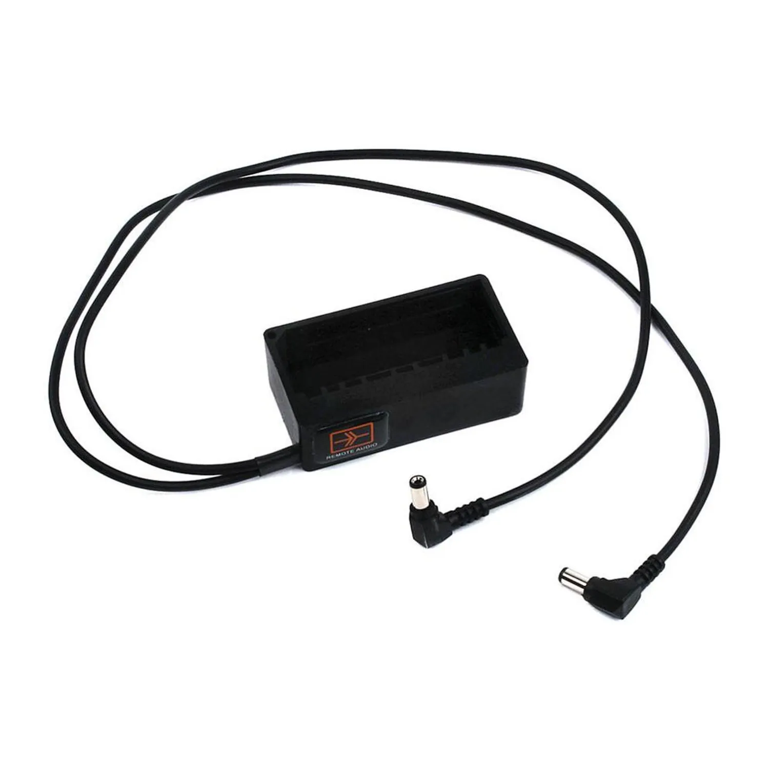 Remote Audio NPADCL33Y NP-1 DC Battery Adapter: The NP-1 battery cup with its two right-angle coaxial plugs.