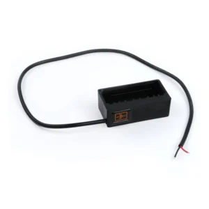 Remote Audio NPADPT NP-1 DC Battery Adapter: The NP-1 battery cup with its cable and tinned leads.