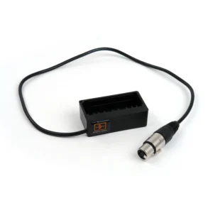 Remote Audio NPADWX4 NP-1 to XLR4F Battery Adapter: The NP-1 battery cup with its cable and XLR4F.