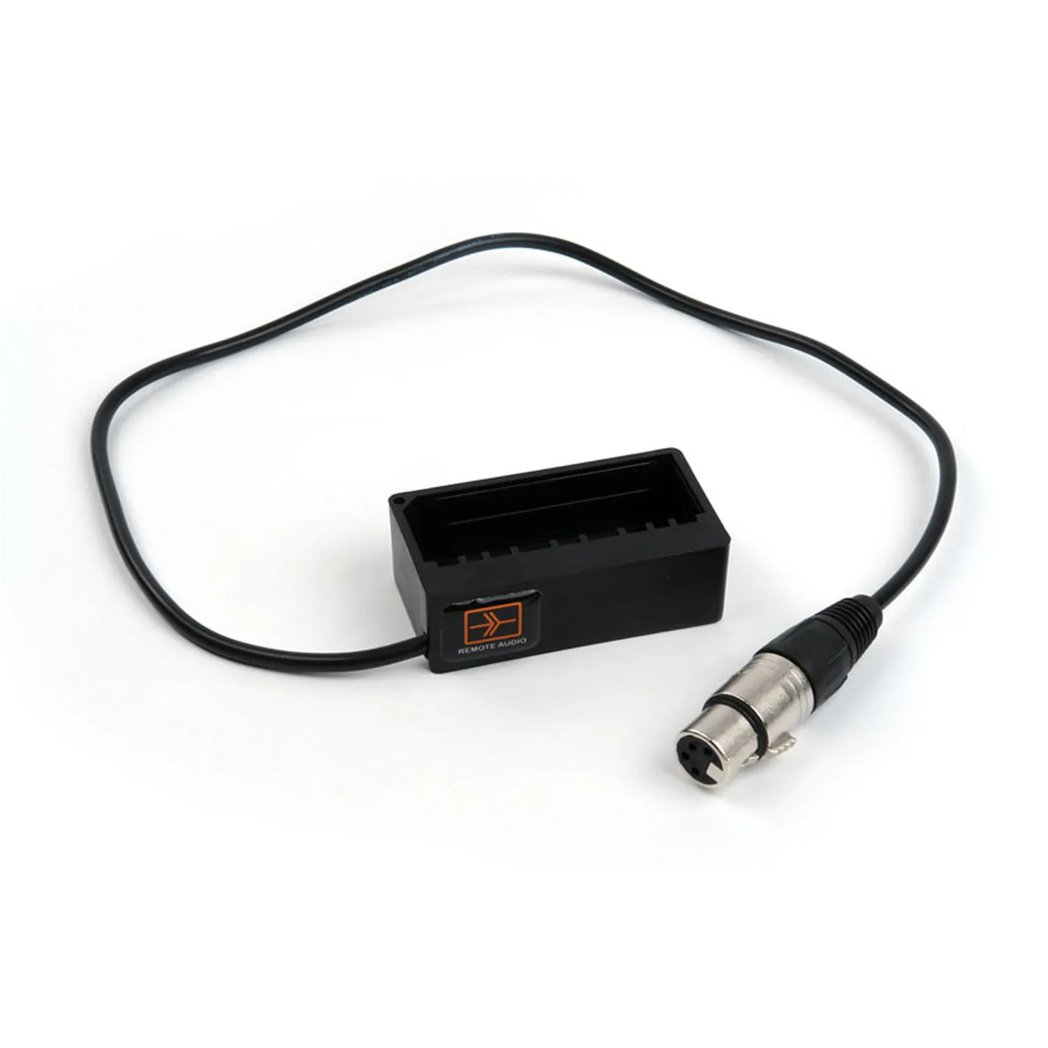 Remote Audio NPADWX4 NP-1 to XLR4F Battery Adapter: The NP-1 battery cup with its cable and XLR4F.