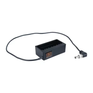 Remote Audio NPADZAX NP-1 to 761K Battery Adapter: The NP-1 battery cup with its right-angle locking coaxial plug.