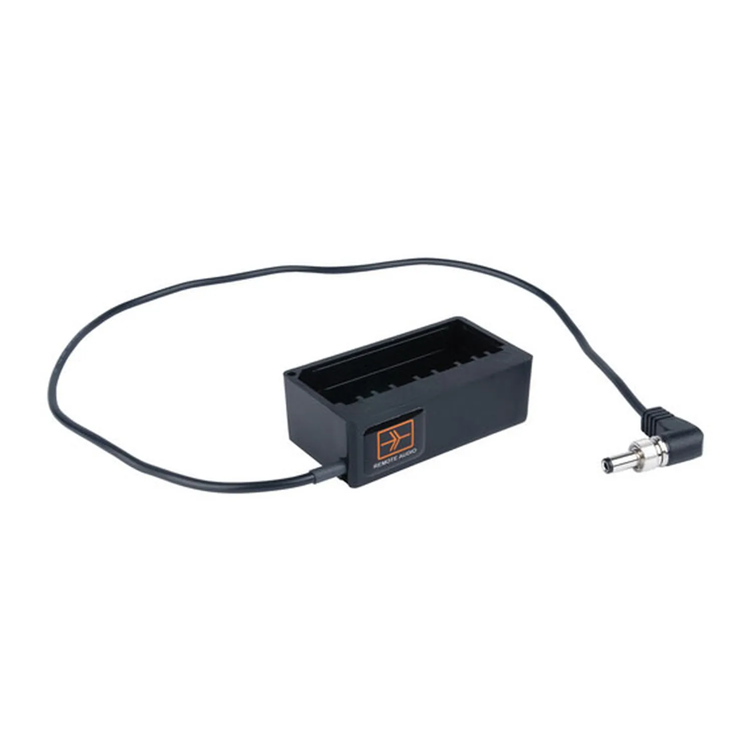 Remote Audio NPADZAX NP-1 to 761K Battery Adapter: The NP-1 battery cup with its right-angle locking coaxial plug.