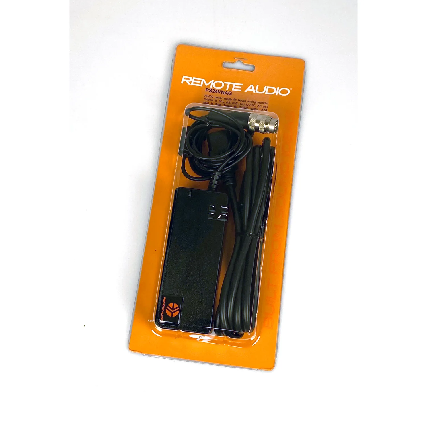 Remote Audio PS24VNAG Regulated 24V Power Supply for Nagra: The power supply in its Remote Audio package.