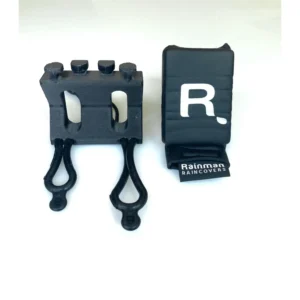 Remote Audio RMANA10 Rainman System for A10 Transmitters - Mount and Cover: The Rainman A10 boom-pole mount and neoprene cover.
