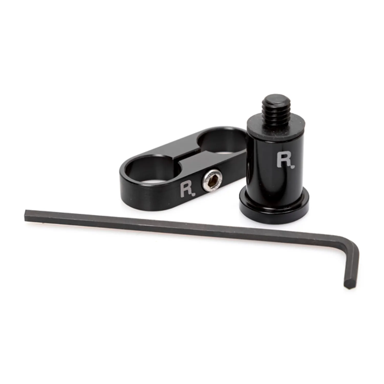 Remote Audio Rainman CB1 Mic Mount Adapter with Bar (1 in): The CB1 mic bar, flange, and hex key.