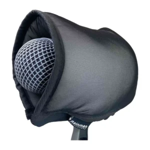 Remote Audio Rainman RMANK2 Raincover with Hood: Rainman RMANK2 on a windshield with its hood.