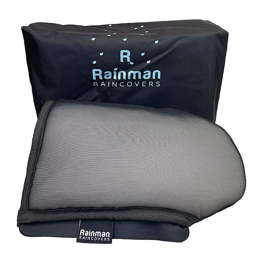 Remote Audio Rainman RMANK2 Raincover with Hood: The Rainman with its waterproof hood.