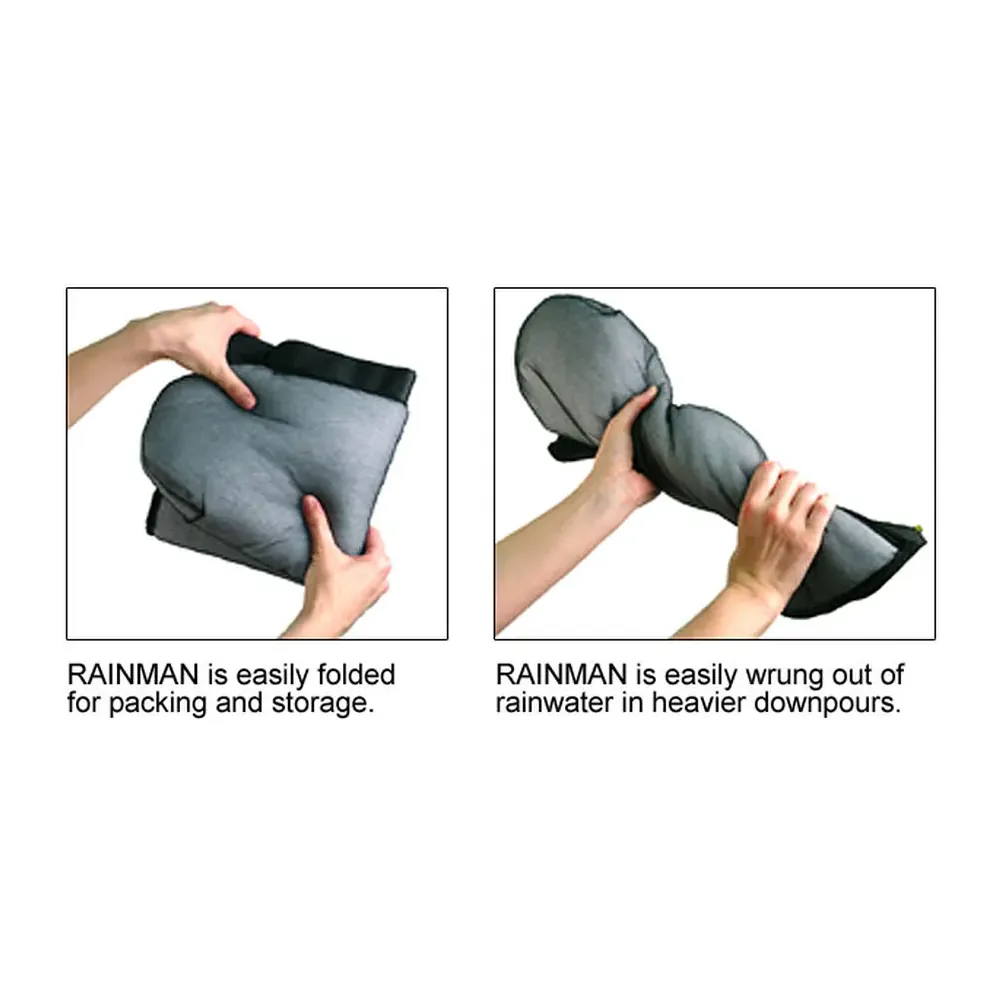 Remote Audio Rainman RMANK4 Raincover with Waterproof Hood: The Rainman folded for storage and wrung out after rain.