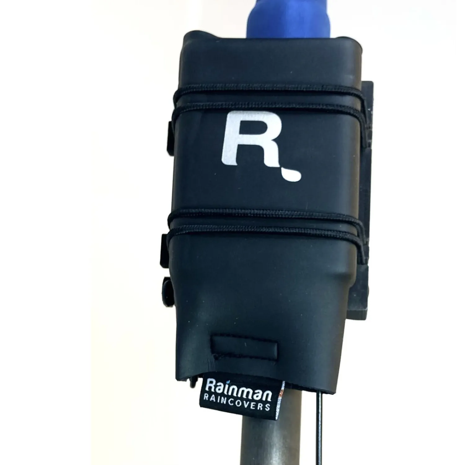 Remote Audio RMANZMT Rainman System for ZMT Transmitters - Mount and Cover: The Rainman ZMT mount and neoprene cover on a boom pole.