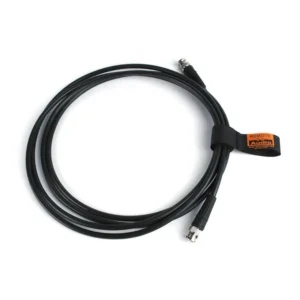 Remote Audio 50 Ohm BNC Antenna Cable: A coiled 50 ohm BNC antenna cable.