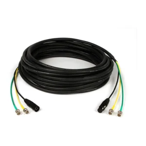Remote Audio DIT-CON V2A1 HD-SDI Video and AES Audio Snake: The snake coiled with its BNC and XLR ends.
