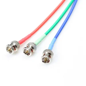 Remote Audio DIT-CON V3 Three-Channel HD-SDI Video Snake: The snake's three color-coded BNC ends.