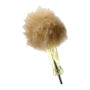 Remote Audio Micro Cat Miniature Windscreen: The tan Micro Cat on its miniature screwdriver.