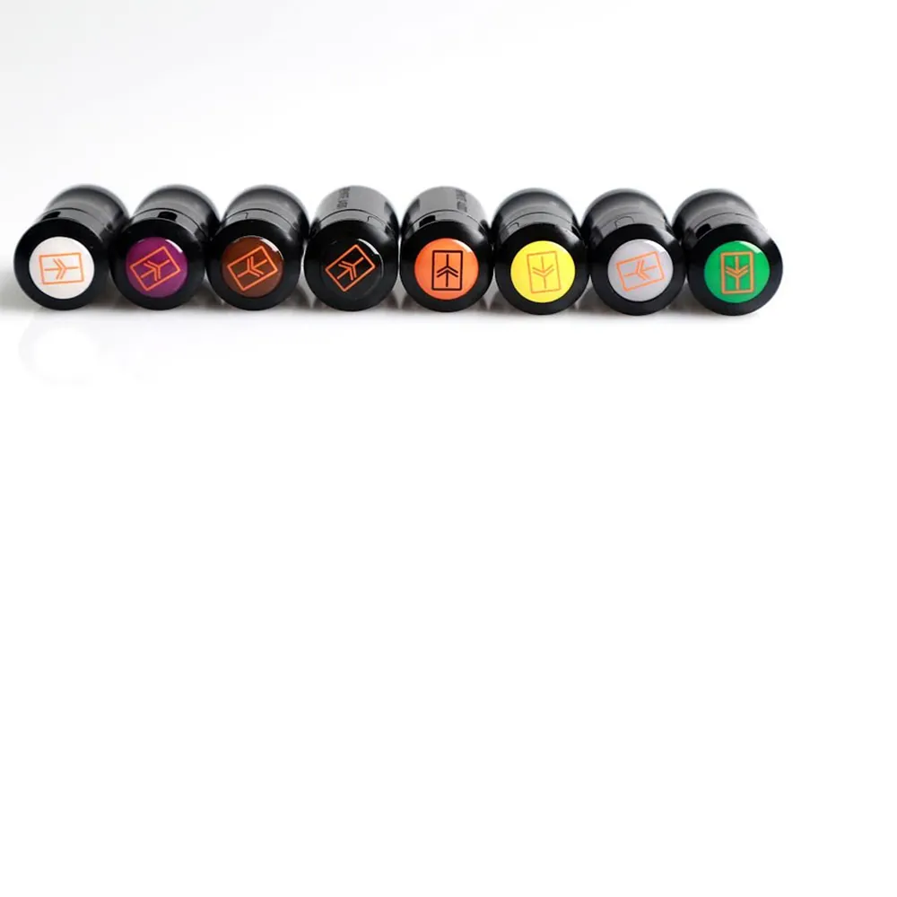 Remote Audio XLRLP Low Profile XLR Connector: A row of connectors showing the color decals.