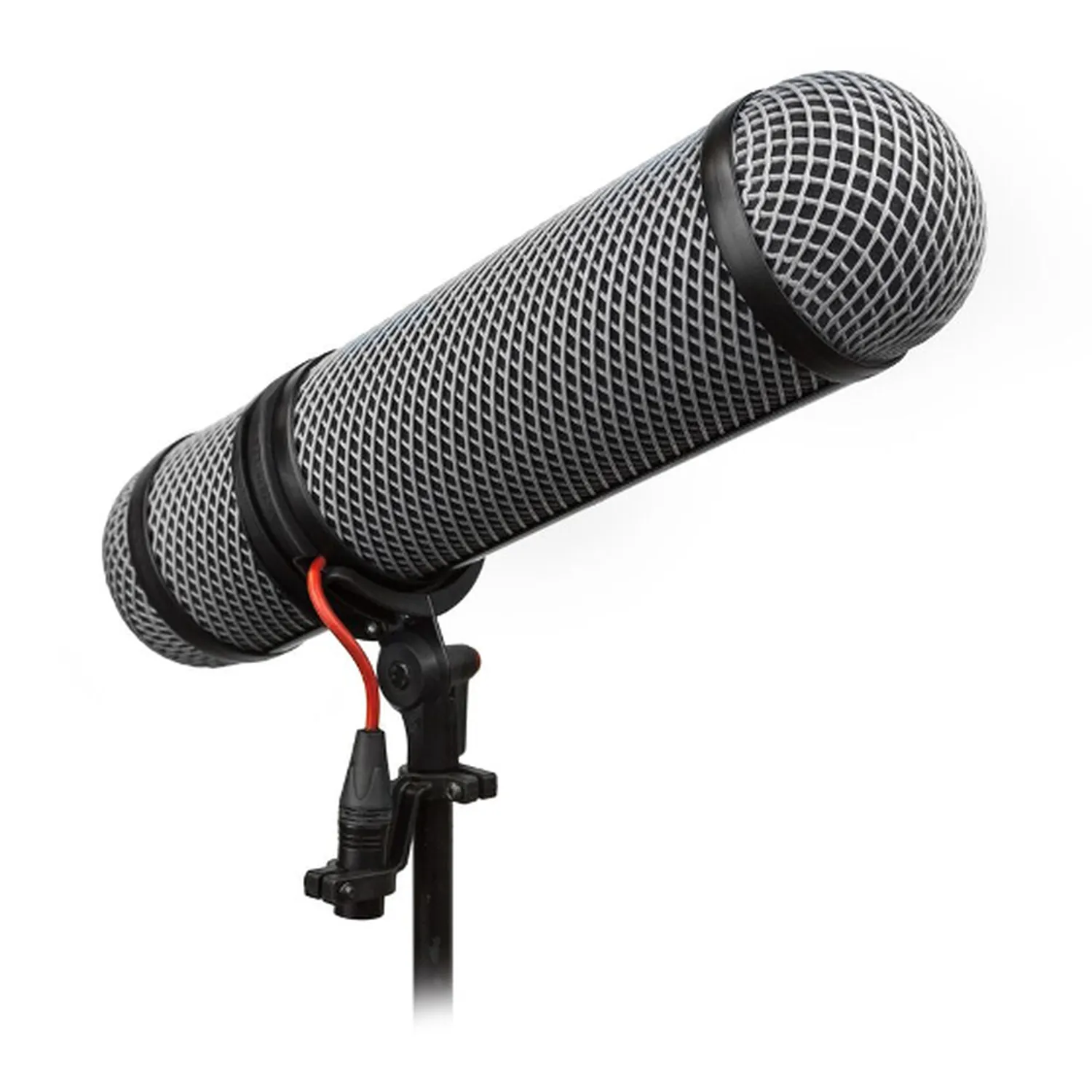 Rycote Super-Blimp Kit NTG Windshield and Shock Mount Kit: Super-Blimp NTG windshield on its pistol grip.
