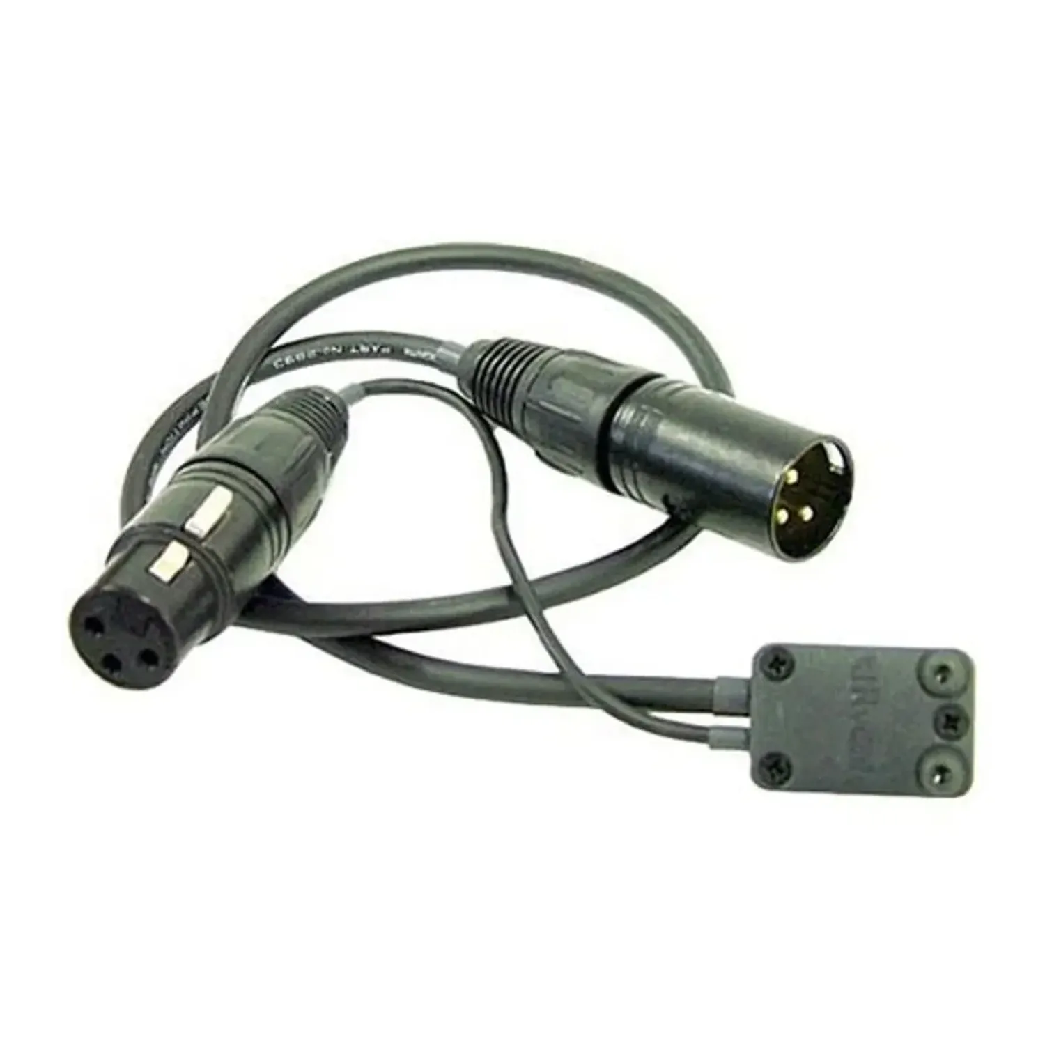 Rycote Connbox 1 Mic Cable Connection Box: The Connbox 1 with its XLR cable and connectors.