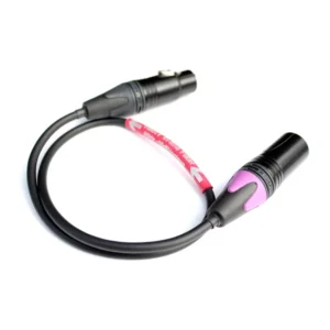Rycote Cable w/TAC!T Filter, a short XLR cable with its TAC!T filter in a red sleeve.