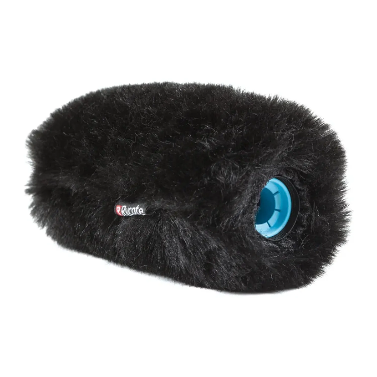 Rycote Softie-Lite Fur Windscreen - Softie-Lite 19 mm, a black Softie-Lite 19 with its blue grommet.