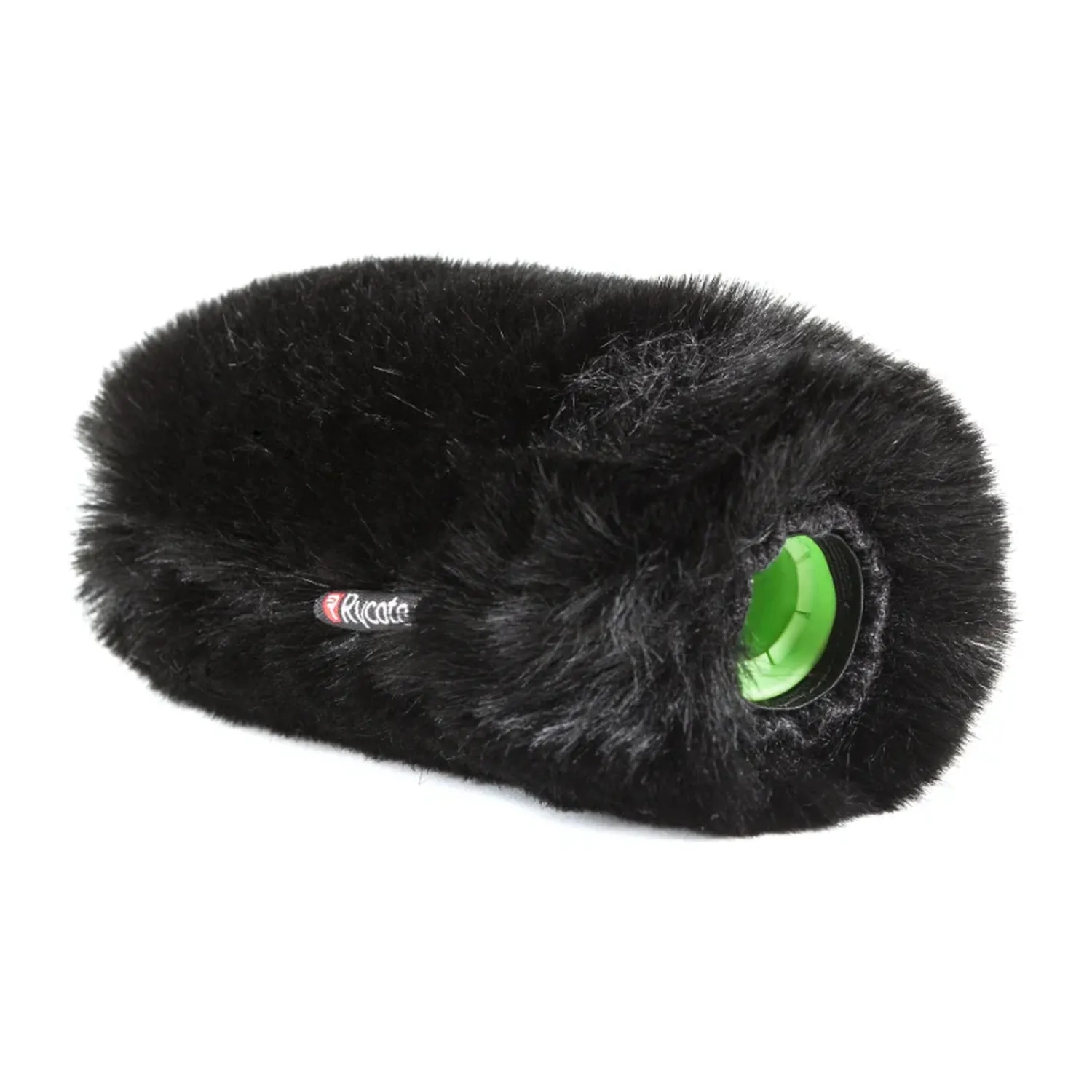Rycote Softie-Lite Fur Windscreen - Softie-Lite 21 mm, a black Softie-Lite 21 with its green grommet.
