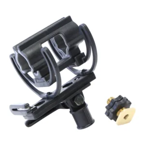 Rycote Softie Kit NTG: The Duo-Lyre mount with its brass cold-shoe adapter.