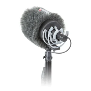 Rycote Softie Kit for Sanken CS-M1: The Softie on its shock mount, side view.