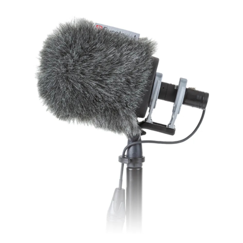 Rycote Softie Kit for Sanken CS-M1: The Softie on its shock mount, from the rear.