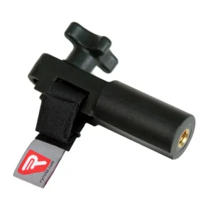 Rycote CCA Softie Mount, the black CCA Softie mount with its strap and wing screw.