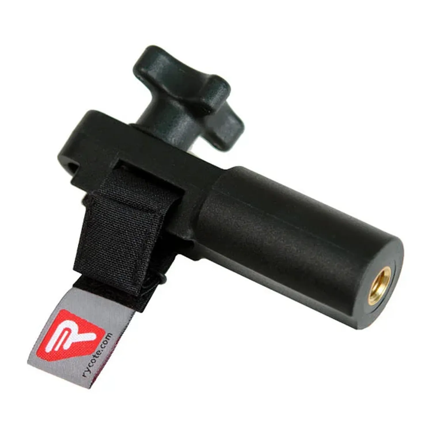 Rycote CCA Softie Mount, the black CCA Softie mount with its strap and wing screw.