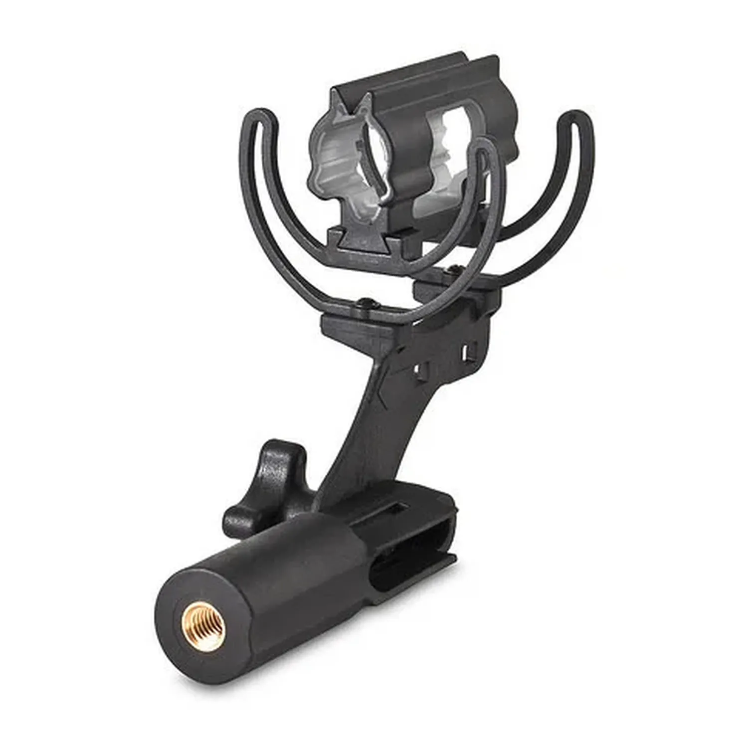 Rycote Softie Duo-Lyre Mount with CCA, the Softie Lyre Mount on its camera clamp mount.