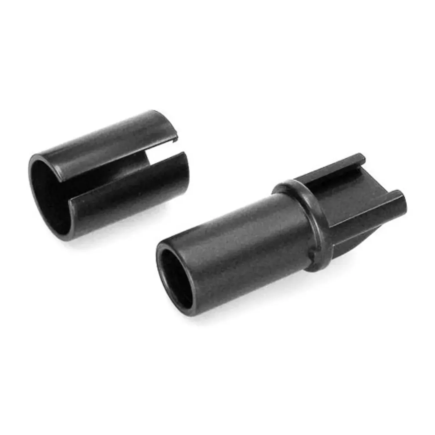 Rycote CC-Hotshoe Camera Clamp Adaptor, a black adapter beside its removable split sleeve.