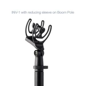 Rycote InVision Shock Mount - INV-1: INV-1 with a reducing sleeve on a boom pole.