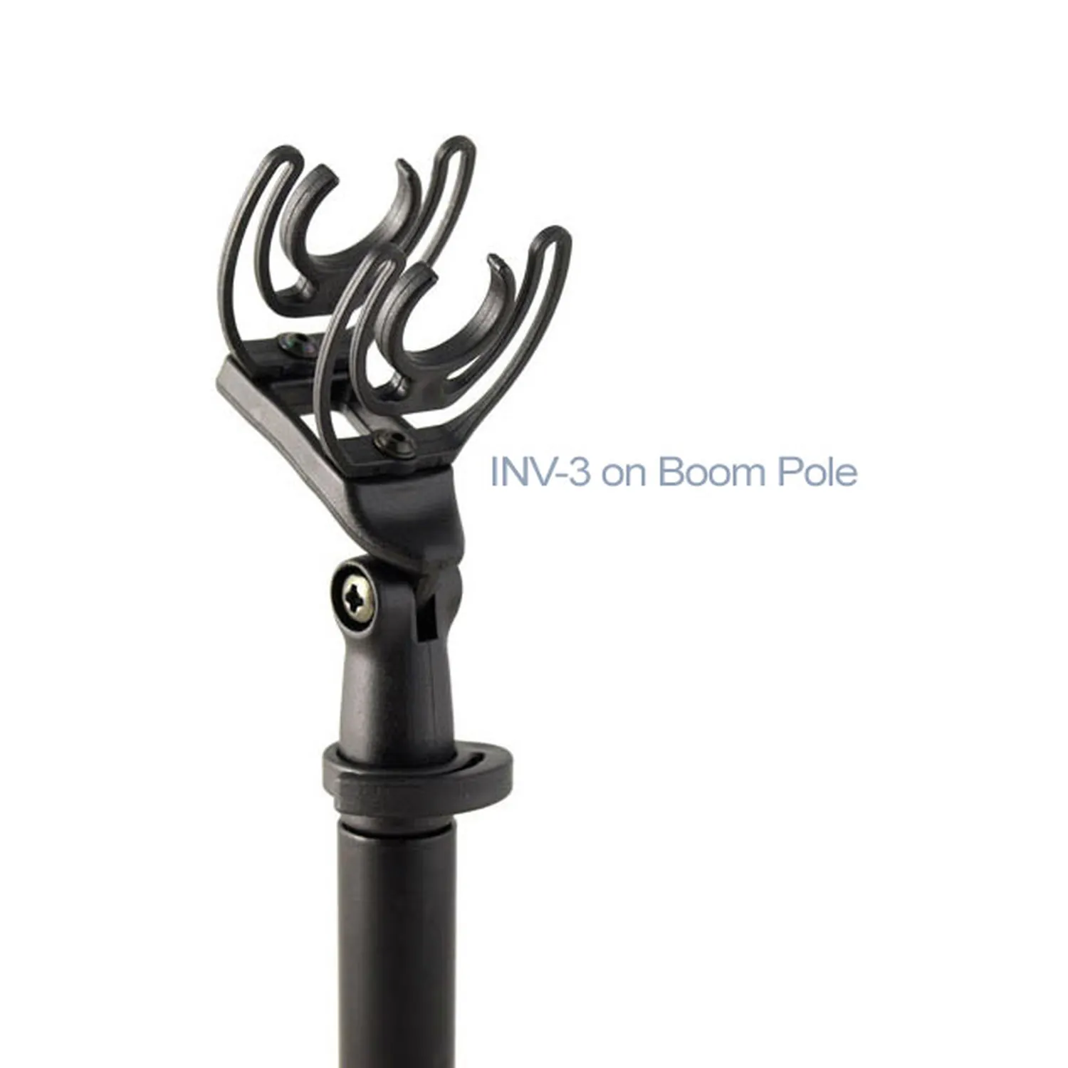 Rycote InVision Shock Mount - INV-3: INV-3 on a boom pole.