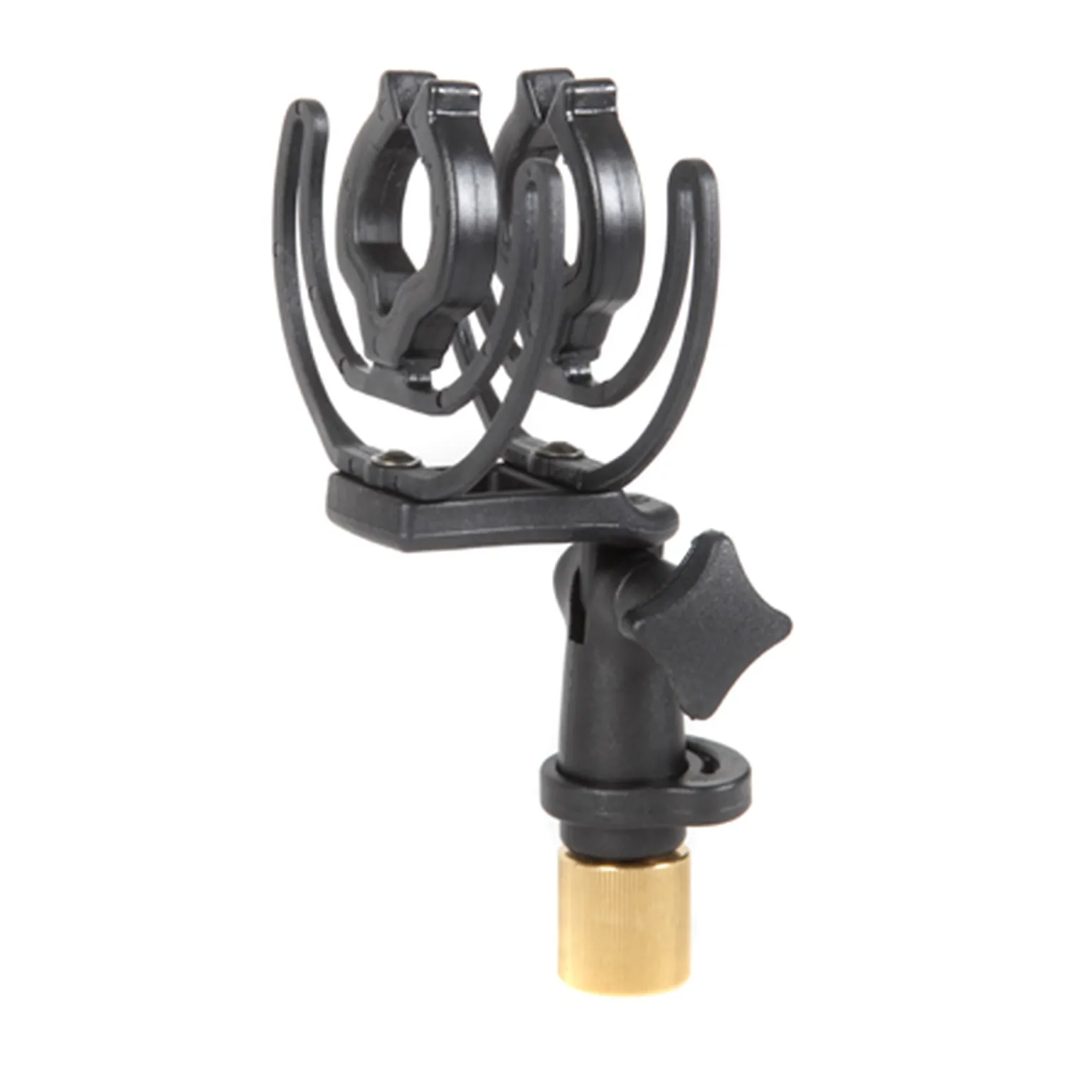 Rycote InVision INV-6 Soft Shock Mount: INV-6 Soft mount with its brass adapter.