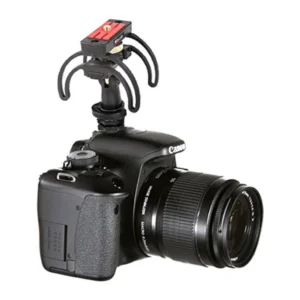 Rycote Portable Recorder Suspension: The suspension on a camera's hot shoe.