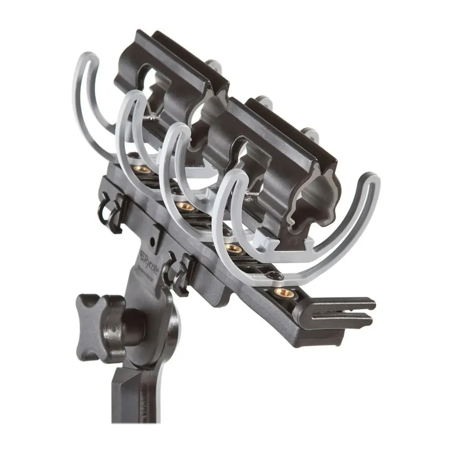 Rycote InVision INV-BH Microphone Suspension for Stand and Boom Pole: The InVision INV-BH Lyre suspension on its mount.