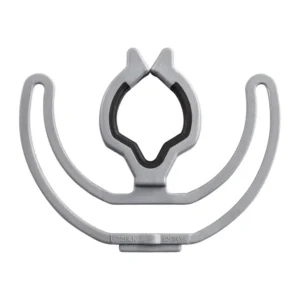Rycote Pair of Single Lyre 82 (19/25), a light gray Lyre suspension clip with a black soft-grip lining in its mic clip.