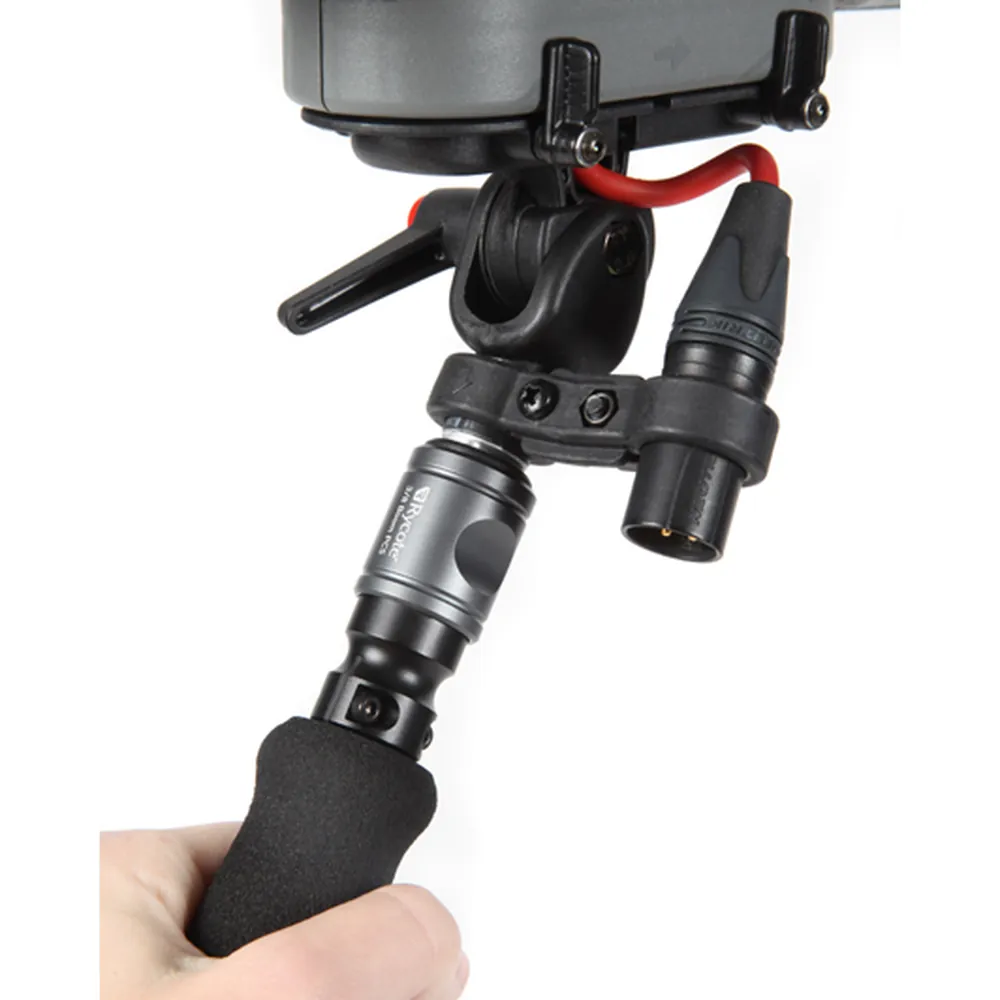 Rycote Cyclone Handle PCS, the handle fitted under a Cyclone windshield.