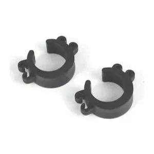 Rycote 21/22 mm Clips (Pair), two black replacement mic clips.