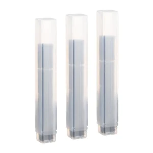 Rycote Mic Tubes, Long (Pack of 3): Three clear long mic tubes standing upright.