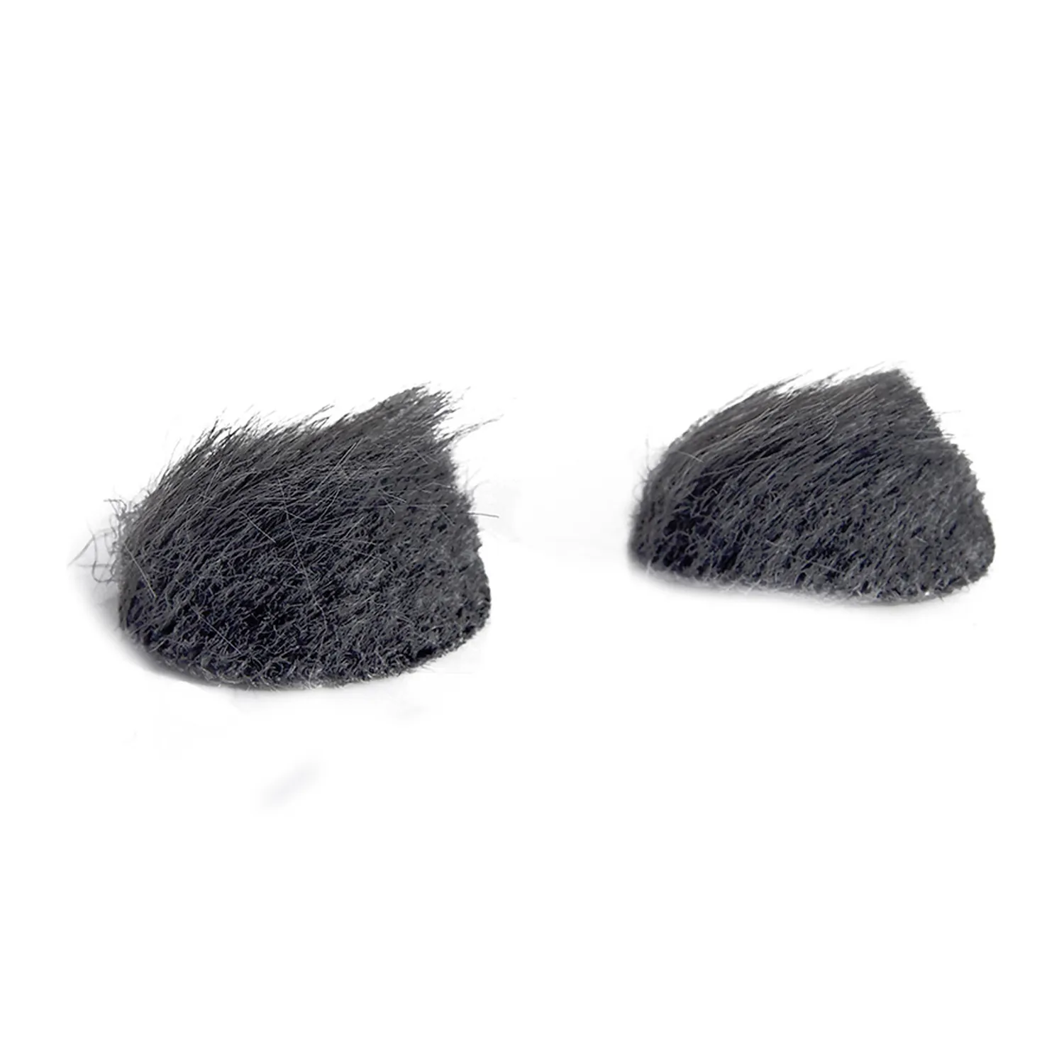Rycote Overcovers Fur Windscreens for Lavalier Mics - Gray: Two gray fur discs.