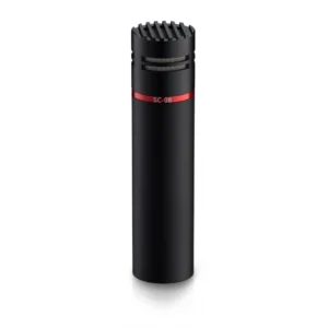 Rycote SC-08 Compact Supercardioid Condenser Microphone (Stereo Pair): One SC-08 microphone standing upright.