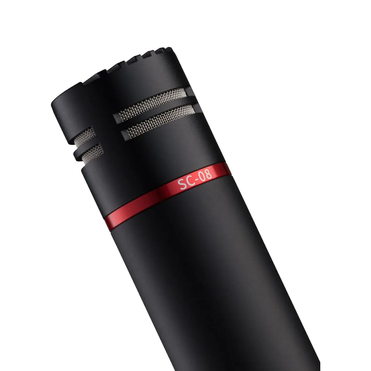 Rycote SC-08 Compact Supercardioid Condenser Microphone (Stereo Pair): The SC-08 capsule end with its red band.