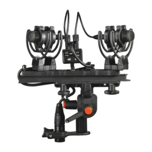 Rycote Stereo Windshield WS AE ORTF Kit (with MZL Connbox): ORTF suspension with two mics and the MZL Connbox.