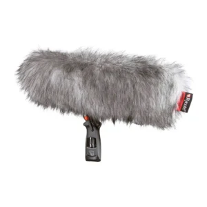 Rycote Modular Windshield WS 4 Kit: The Windjammer fitted over the basket on the pistol grip.