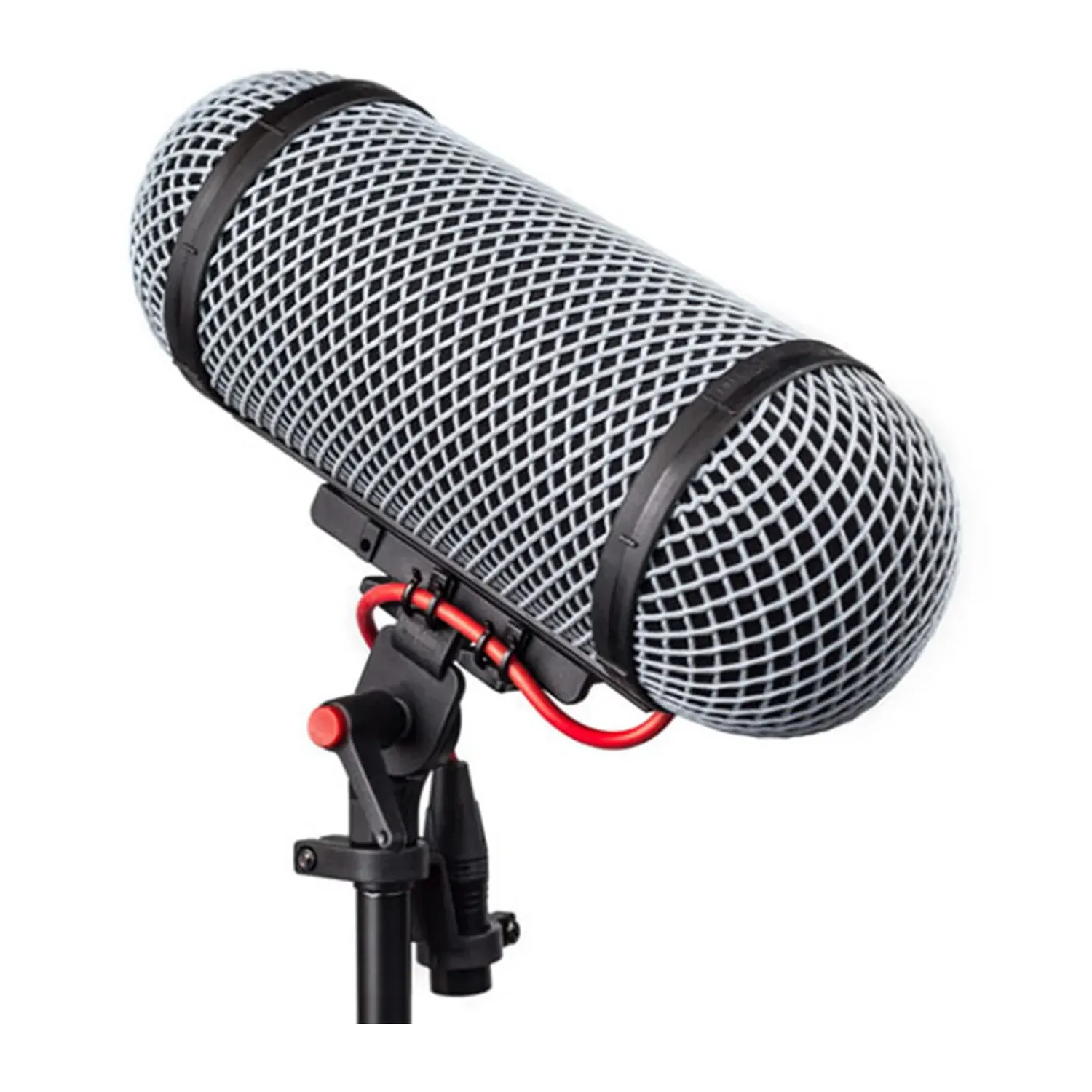 Rycote MiniCMIT Modular Windshield Kit: MiniCMIT windshield on its pistol grip.